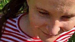 Fucked the Wet Girl in Her Little 18+ Slobbery Mouth on Hot Summer Day