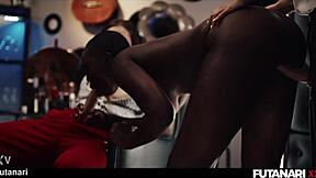 Black Girl Gets Double Penetration by Big Dick Futas