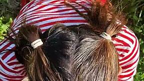 Fucked the Wet Girl in Her Little 18+ Slobbery Mouth on Hot Summer Day