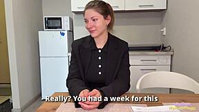 Boss Demands Slut To Strip For Rough Missionary Punishment