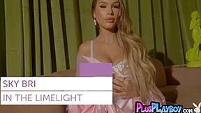 Big Tits Blonde Teen Poses In Lingerie