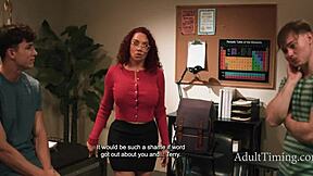 Busty Teacher Kiki Has An Affair With A Student That Ends In Him Blackmailing Her Adulttiming