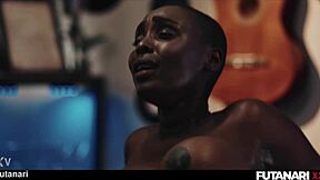 Black Girl Gets Double Penetration by Big Dick Futas