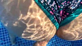 Milf Big Ass Fucked In Pool Prefers Monster Cock Over Food.