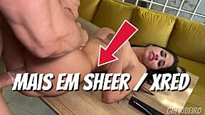 He thrusts deep with big cock, making me his slut