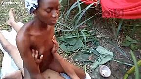 FUCKING Baba White In The Bush With DOGGYSTYLE Bent Over Ass