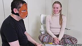 Flirty Cutie Brought To Asshole Asylum For Awkward Treatment?