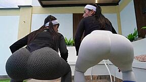 Trainer Fucks My Ass While My Friend Is Entertained!