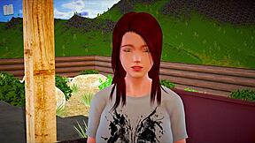 My New Family: Big Tits Girl Fucked Sideways With Monster Cock