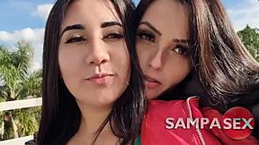 Ninfeta Natty Hot Engages in Anal Menage, Fucks Brunette's Ass, and Friend Swallows Cum