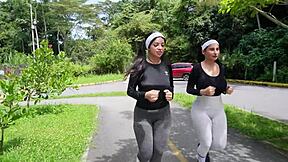 Trainer Fucks My Ass While My Friend Is Entertained!