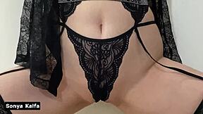 Step sis makes me horny after shower big round ass and big tits.