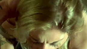 Sexy milf sucks husband to climax in deepthroat action