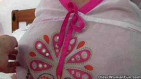 Granny's Big Tits Finger Fucked