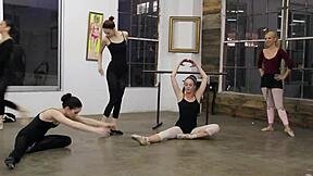 hot threesome lesbian party with muff diving and licking