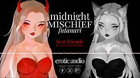 two futanari women facefuck and peg you in anal threesome