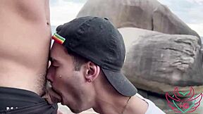 teen gets anal fucked and cum on face at beach