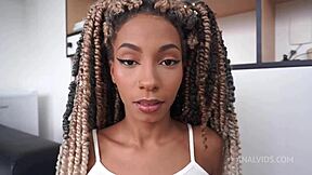 i love this slim ebony angel chocolatinha in her first anal scene!