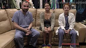 Why does Angel Santana get her 1st gyno exam?