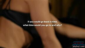 Abigail Mac strips in lingerie