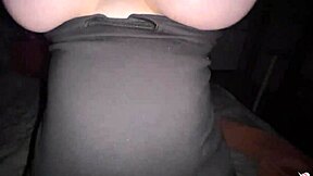 After party slut rides dick and gets cum on big tits in all poses POV