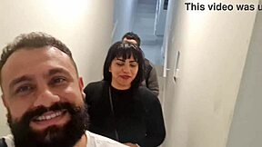 couple mattos fucks doggystyle backstage without condom