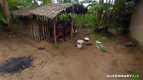 grandma hosts horny sex party in her hut with doggystyle and cum
