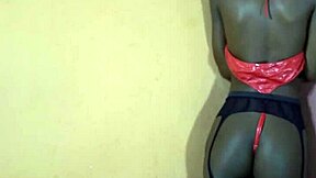 skinny ebony girl with small waist oiled ass smoking hot body