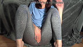 wetting panties while fingering after yoga, you horny slut?