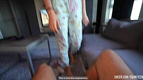 Furious Stepmom Caught Me Jerking Off on Her Nudes