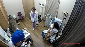 Why does Angel Santana get her 1st gyno exam?