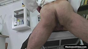 Blonde in lingerie takes her mans cock deep inside her hairy pussy before she lies back and spreads her legs wide