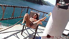 German Agent Meets Latina Milf For Public Squirt