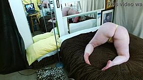 mature sexpot dawnskye cums in a yellow thong for mark