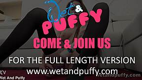 Intriguing wet masturbation with dildo