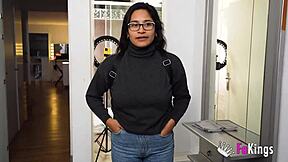 lana villafuerte shows off her busty latina body and hairy pussy in kinky video