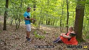 Mature4K Giantess Diana Dominates Two Strangers Outdoors