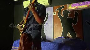 Receiving Oral During Performance from Sexy African Teen 18+ Stripper Slut with Anal and Pussy Play