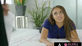 Lesbian Beauties Jill Kassidy and Gia Derza Lick and Fuck Each Others Pussies in Oiled Massage