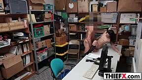 Dealing with a hot teen shoplifter at the office