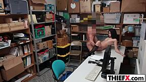 Dealing with a hot teen shoplifter at the office