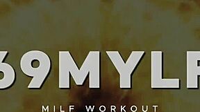 Does this milf's gym routine include double cum guzzling with a threesome?