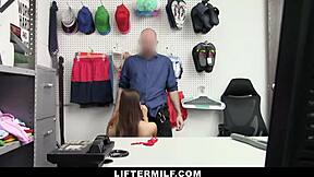 Skinny Milf Punished With Hard Fucking For Shoplifting In Garage