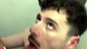 Hey, check out this beautiful amateur blowjob in the bathroom.