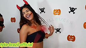 Halloween 2024 with Myke Brazil and Mariana Torres in Sheer Costumes