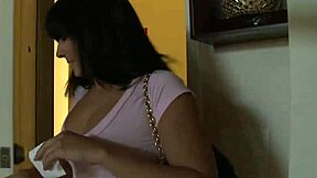 Asian slut sucks cock and moans while fucking in cowgirl on the sofa!