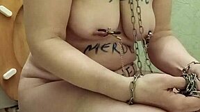 french housewife flashes and slaps in toilet humiliation