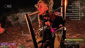 Gemma smithy trains blowjob while bound in bondage