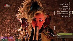 Gemma smithy trains blowjob while bound in bondage