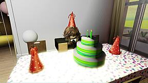 Birthday Surprise With Monster Cock And Big Tits